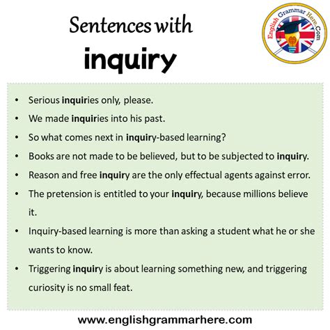 inquire in a sentence.